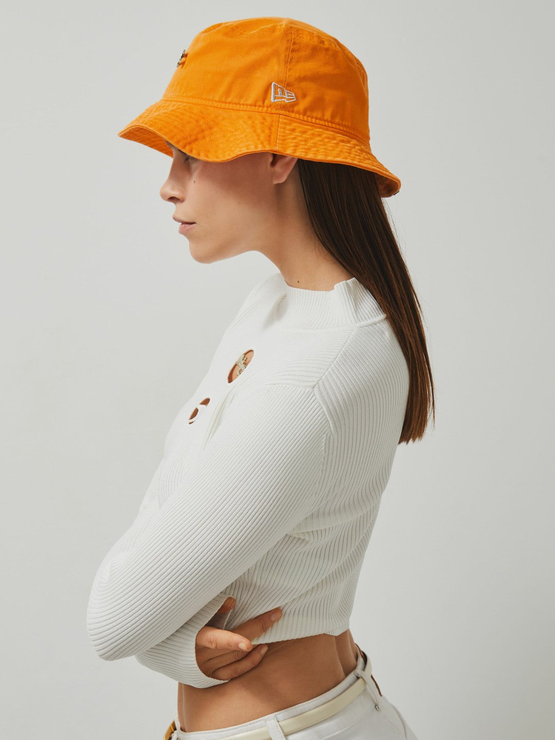 Unisex Fit McLaren Racing Cotton Bucket Hat in Papaya Orange Men | Reiss