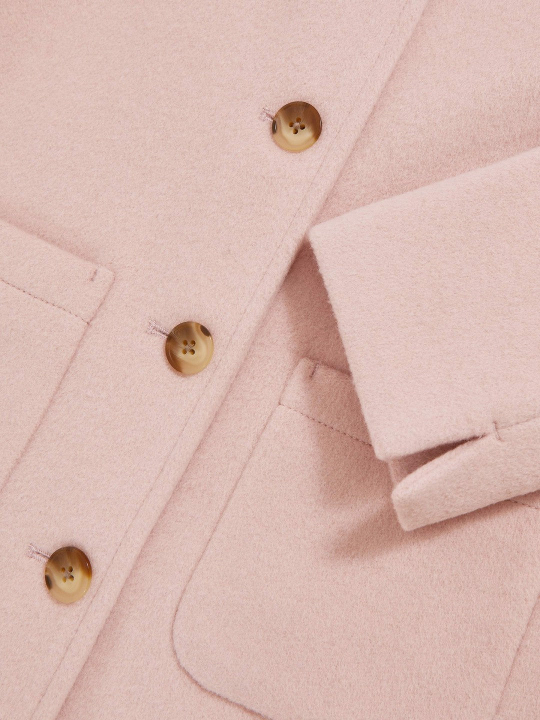 13-14 yrs Wool-Blend Single-Breasted Coat in Pink Children & Baby | Reiss