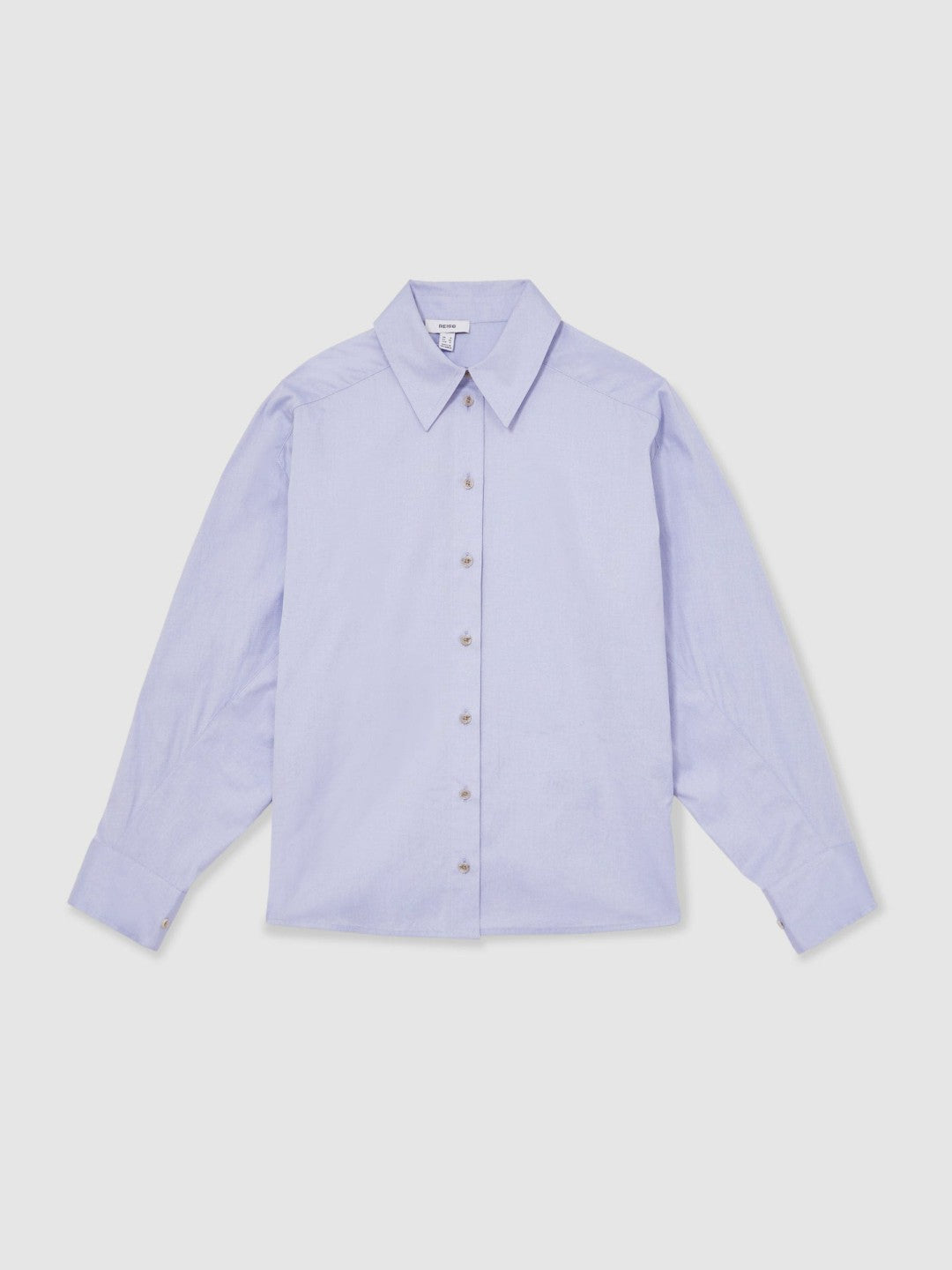 Cotton Button Through Oxford Shirt in Blue Women | Reiss