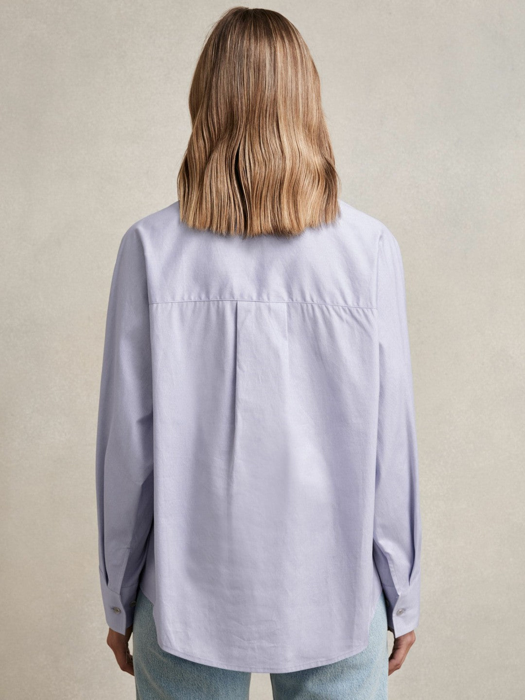 Cotton Button Through Oxford Shirt in Blue Women | Reiss