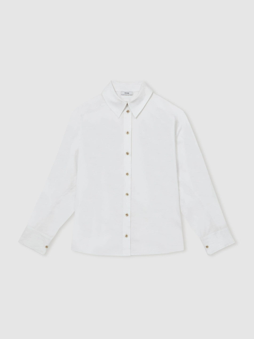 Cotton Button Through Oxford Shirt in White Women | Reiss