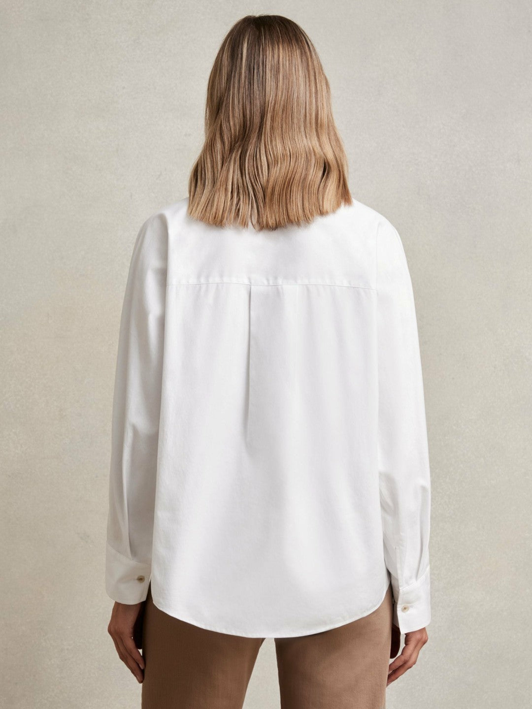 Cotton Button Through Oxford Shirt in White Women | Reiss