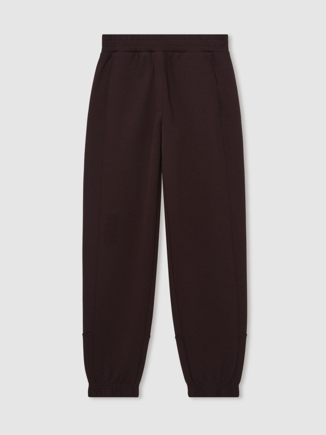 Tapered Elasticated-Waist Joggers in Plum Women | Reiss