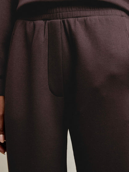 Tapered Elasticated-Waist Joggers in Plum Women | Reiss