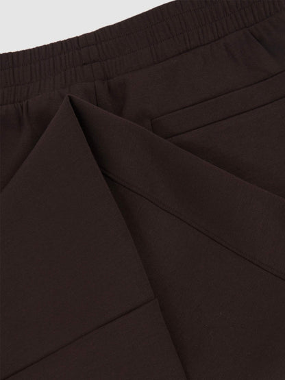 Tapered Elasticated-Waist Joggers in Plum Women | Reiss