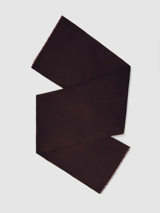 Wool-Cashmere Lightweight Scarf in Burgundy Women | Reiss