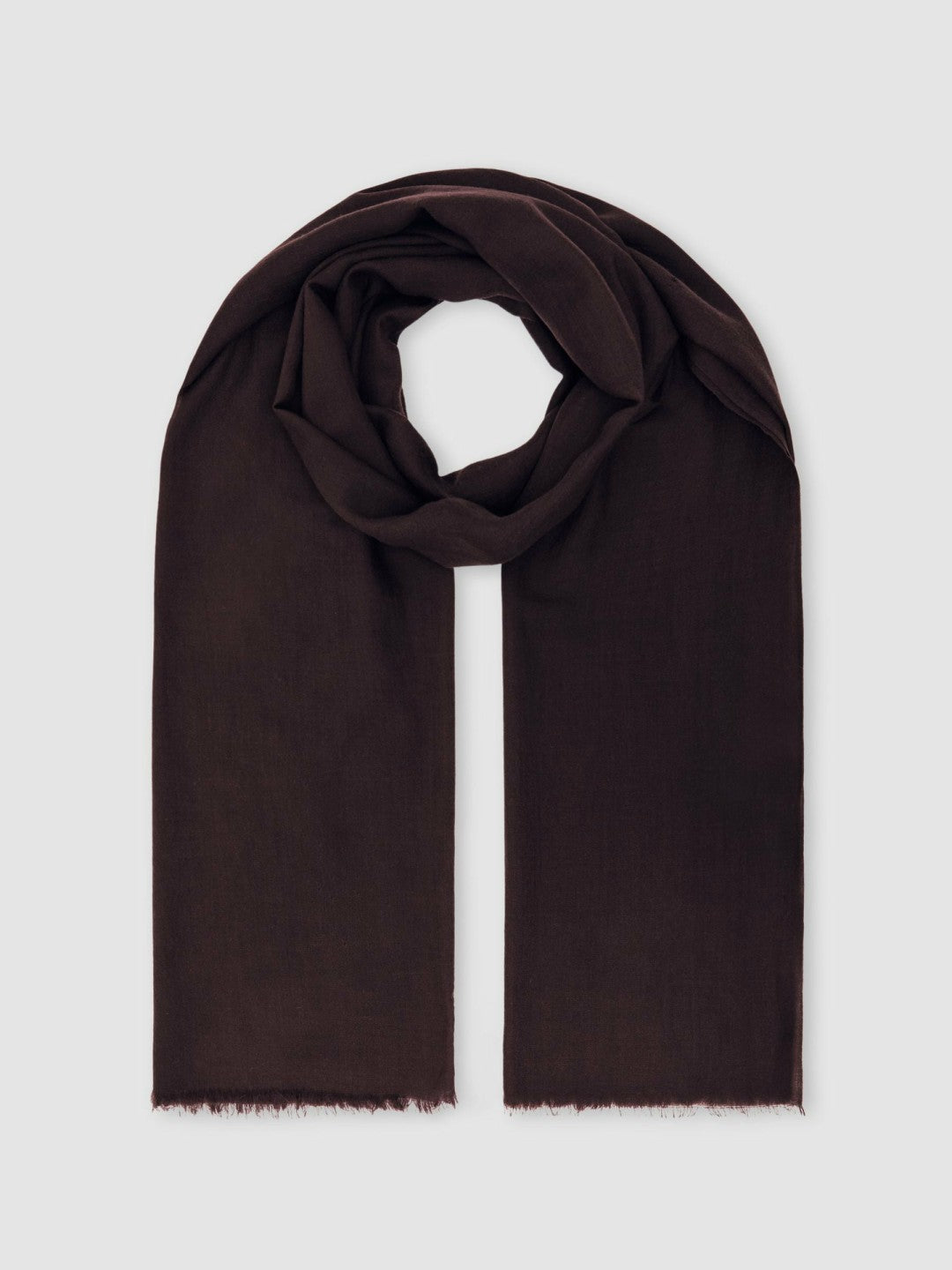 Wool-Cashmere Lightweight Scarf in Burgundy Women | Reiss