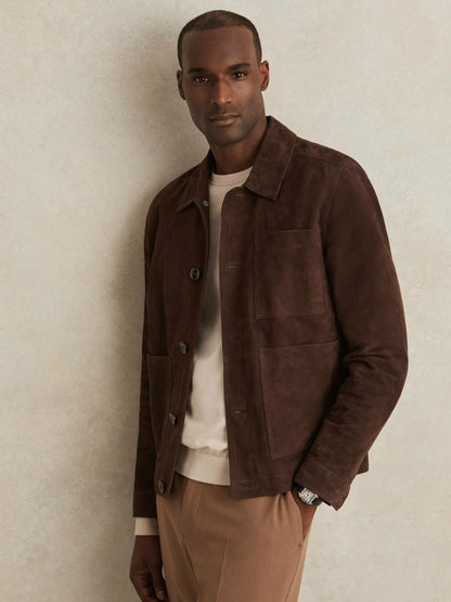 Jacket in Chocolate Brown Men | Reiss