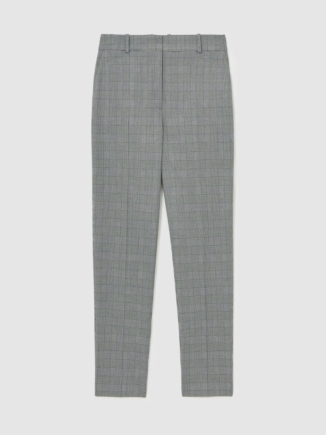Petite Check Slim-Fit Suit Trousers in Grey Women | Reiss