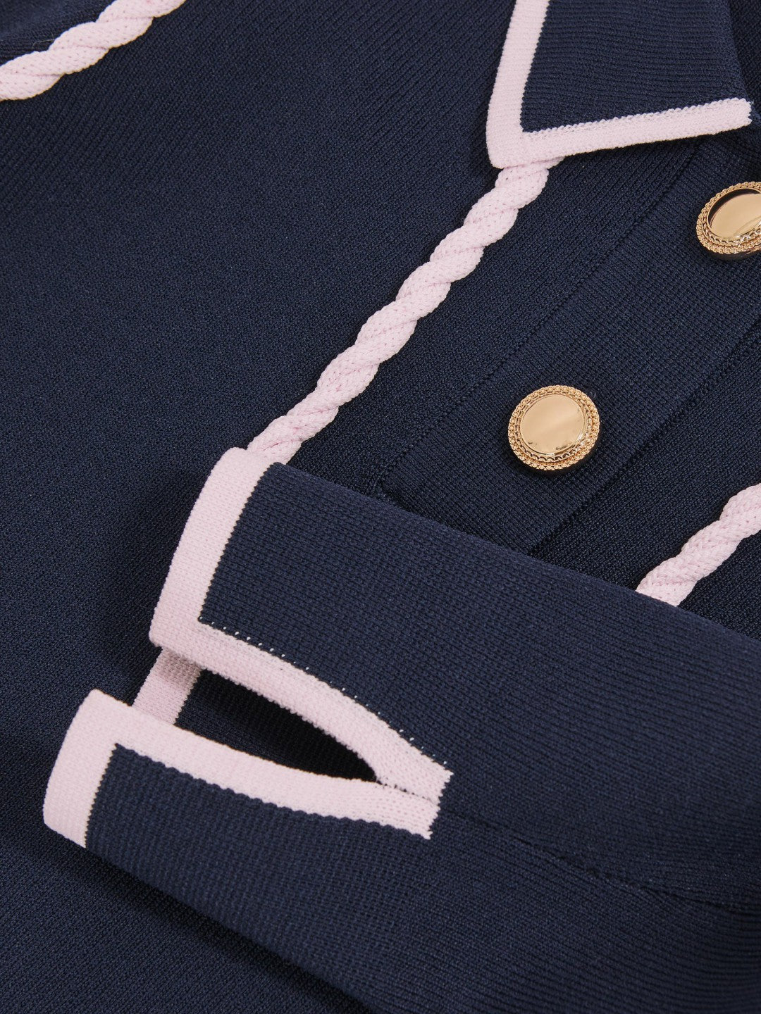 3-9 yrs Piped Knitted Collar Top in Navy Children & Baby | Reiss