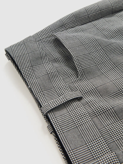 Check Flared Suit Trousers in Grey Women | Reiss