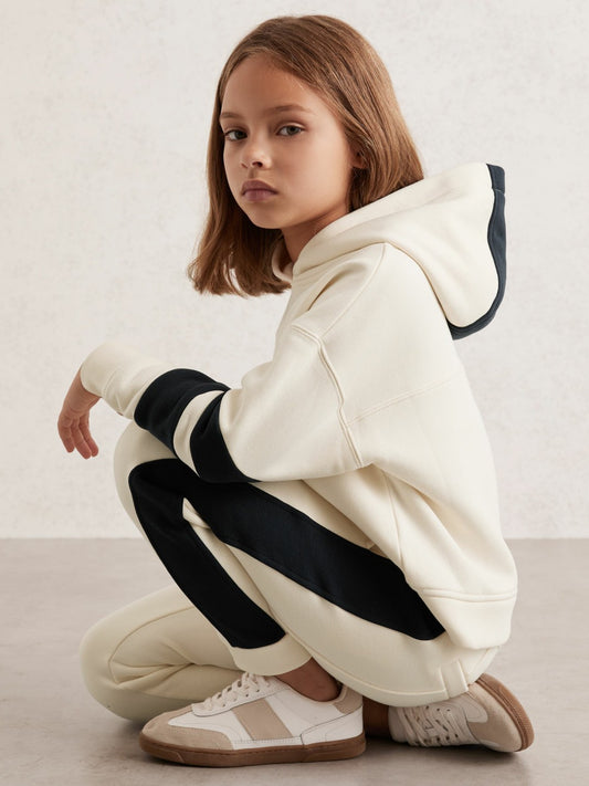 Cotton-Blend Joggers and Hoodie Set in Ecru Children & Baby | Reiss
