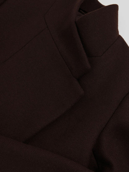 Petite Coat in Chocolate Brown Women | Reiss
