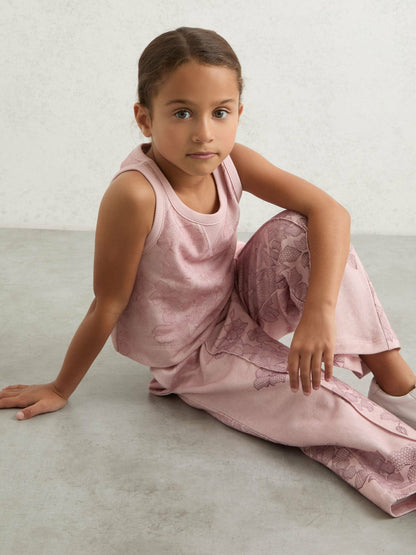 3-9 yrs Cotton Floral Vest and Joggers Set in Pink Print Children & Baby | Reiss