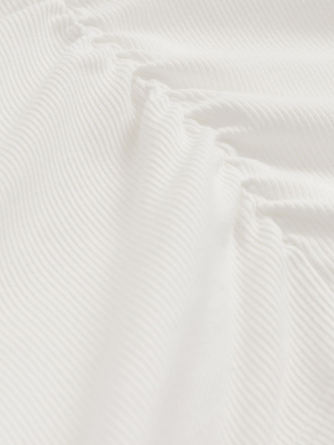 Cotton Long-Sleeve Ruched T-Shirt with Stretch in White Women | Reiss