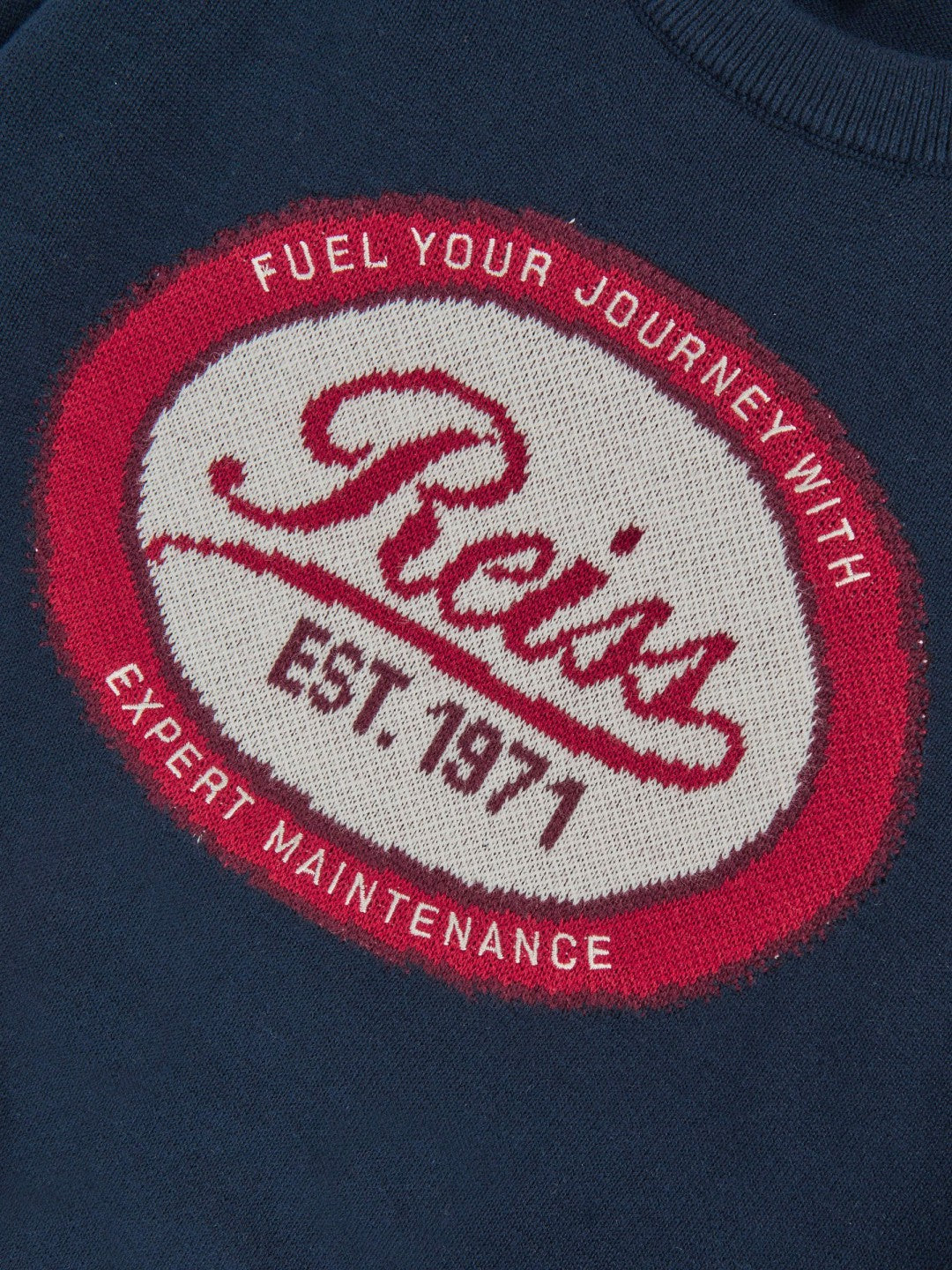 13-14 yrs Cotton Motor Cars Logo Jumper in Navy Children & Baby | Reiss