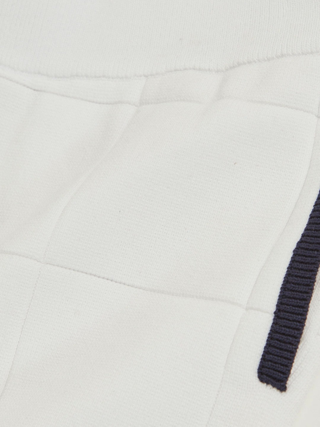 9-12 yrs Tipped Knit Stitch-Detail Shorts in White/Navy Children & Baby | Reiss