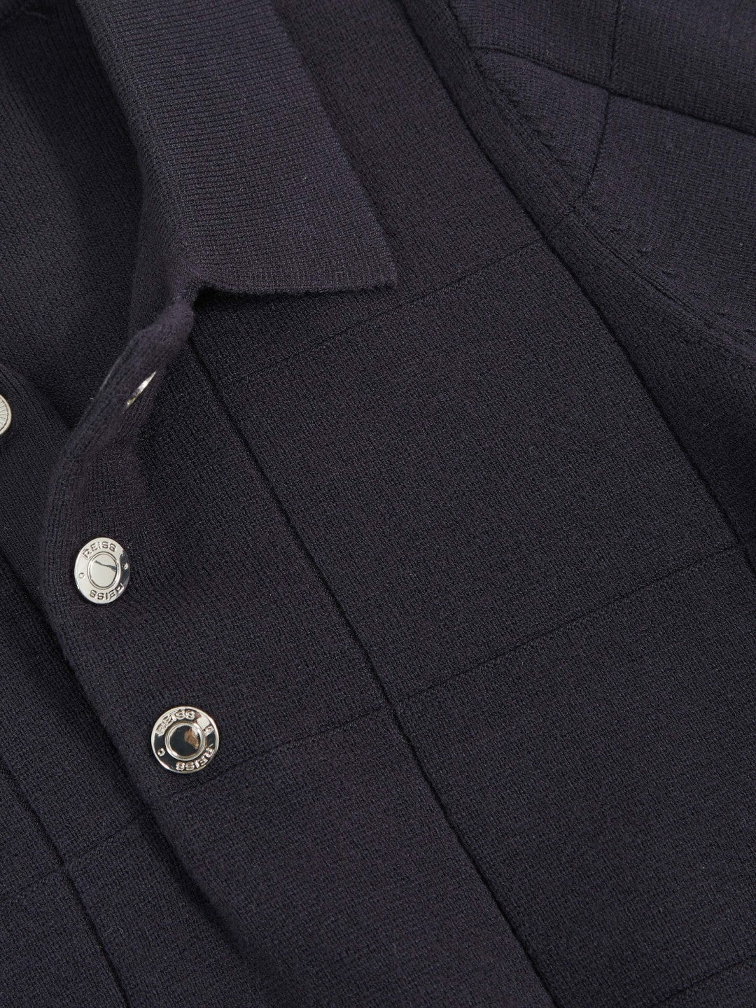 9-13 yrs Stitch-Detail Press-Stud Polo Shirt in Navy Blue Children & Baby | Reiss