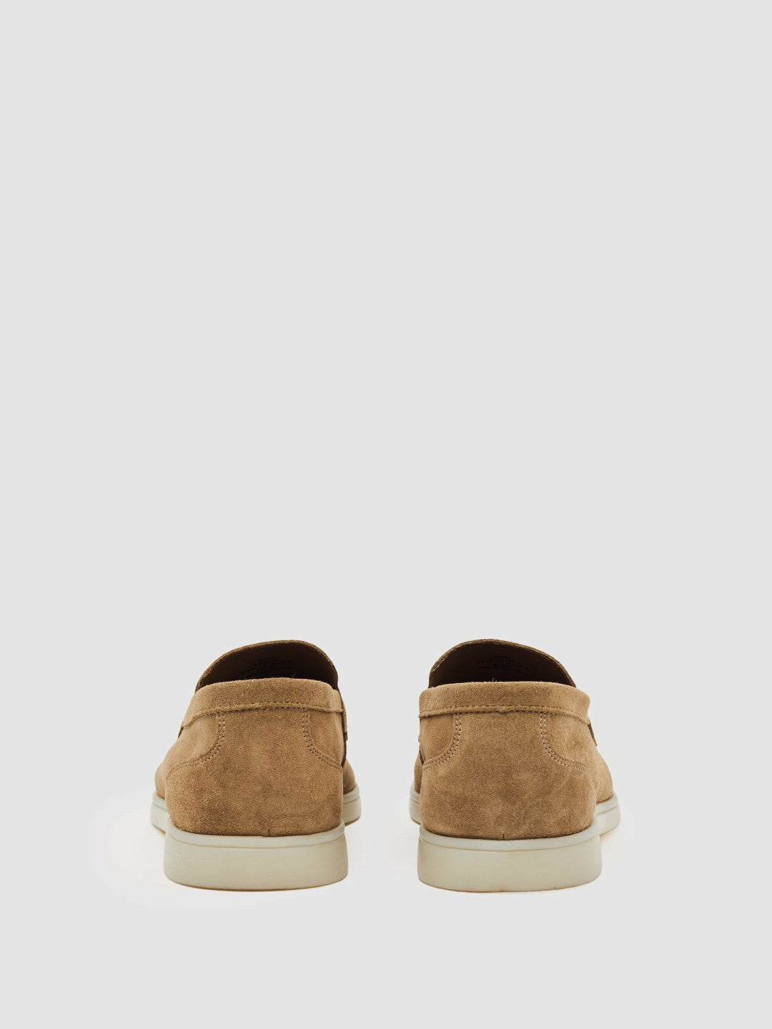 Suede Slip-On Loafers in Stone Men | Reiss