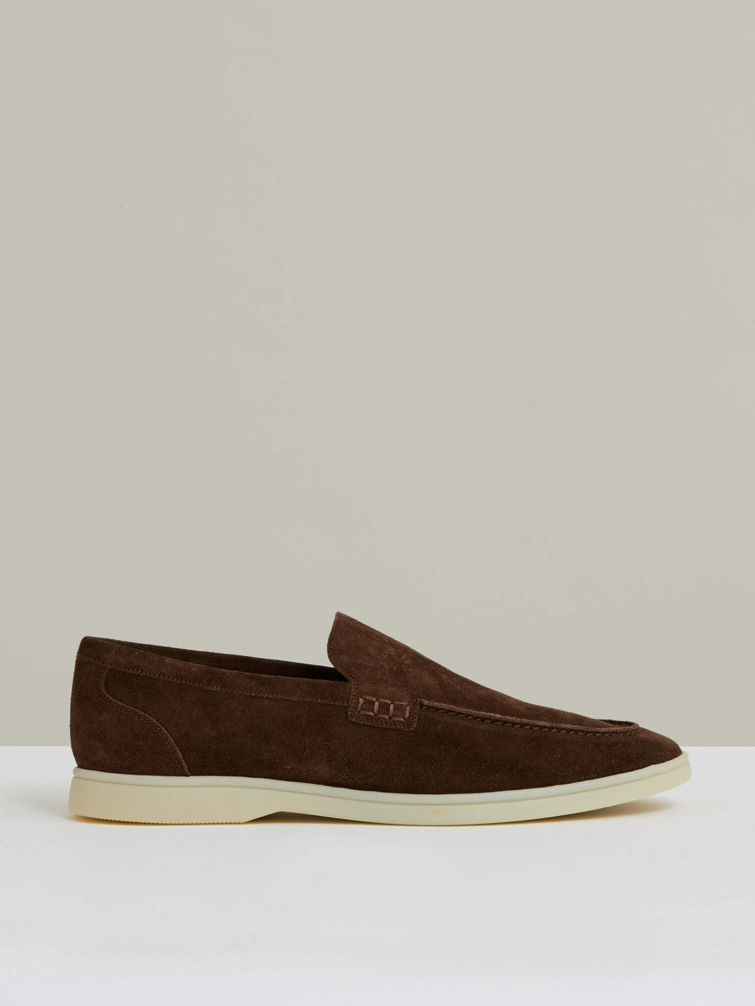 Suede Slip-On Loafers in Chocolate Brown Men | Reiss