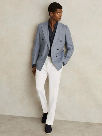 Suede Slip-On Loafers in Navy Men | Reiss