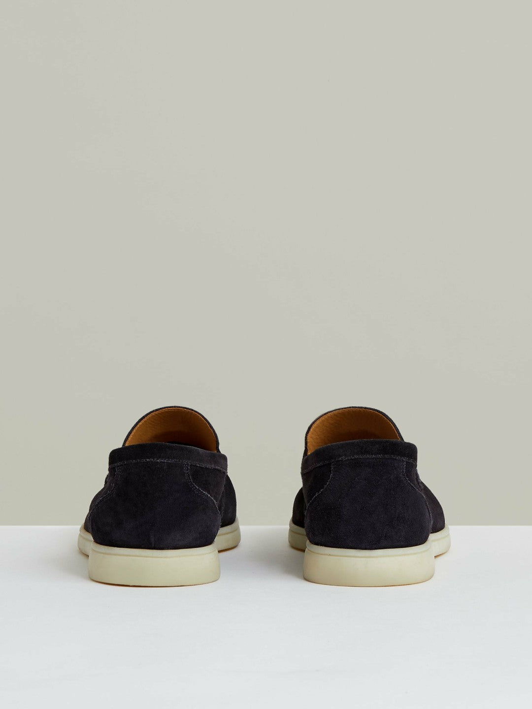 Suede Slip-On Loafers in Navy Men | Reiss