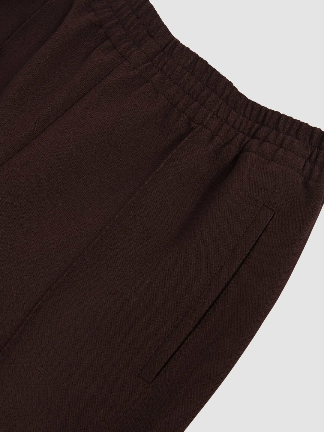 Wide Leg Elasticated Waist Trousers in Burgundy Women | Reiss