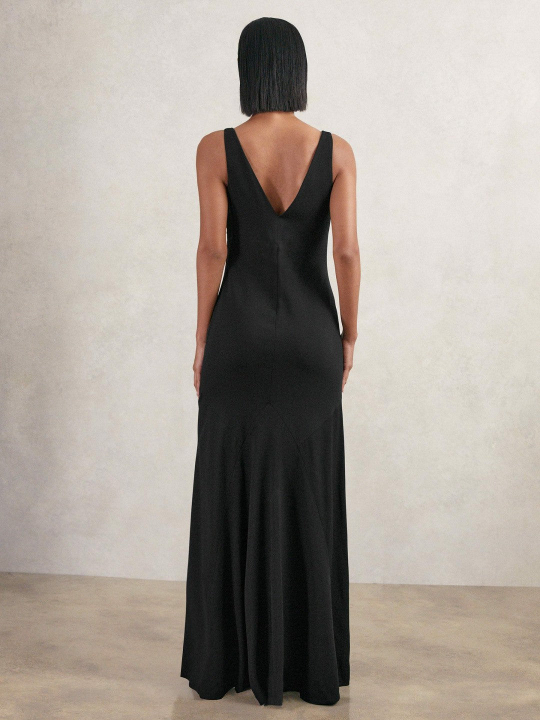 Cowl-Neck Sleeveless Maxi Dress in Black Women | Reiss