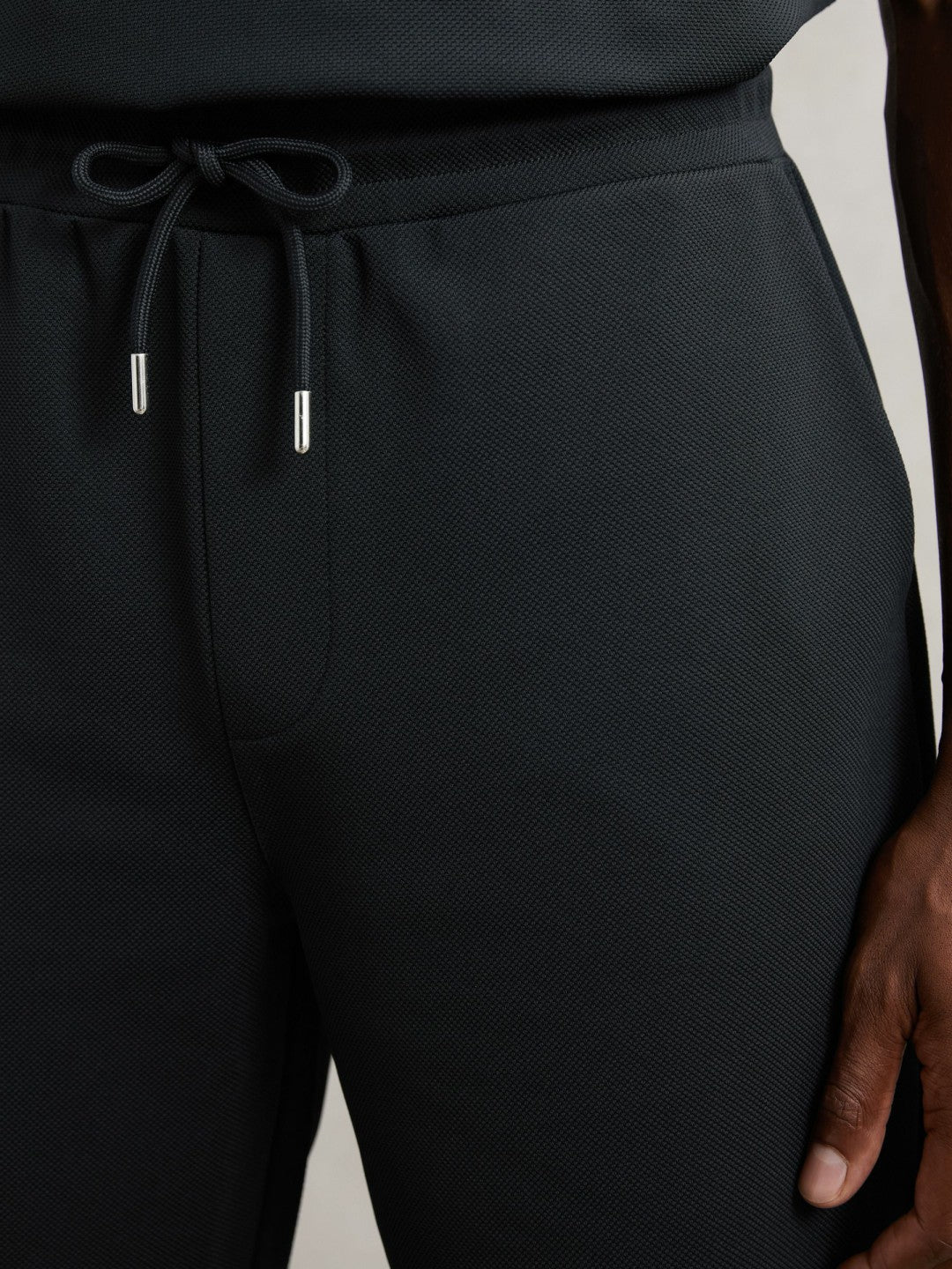 Textured Drawstring Shorts in Navy Men | Reiss