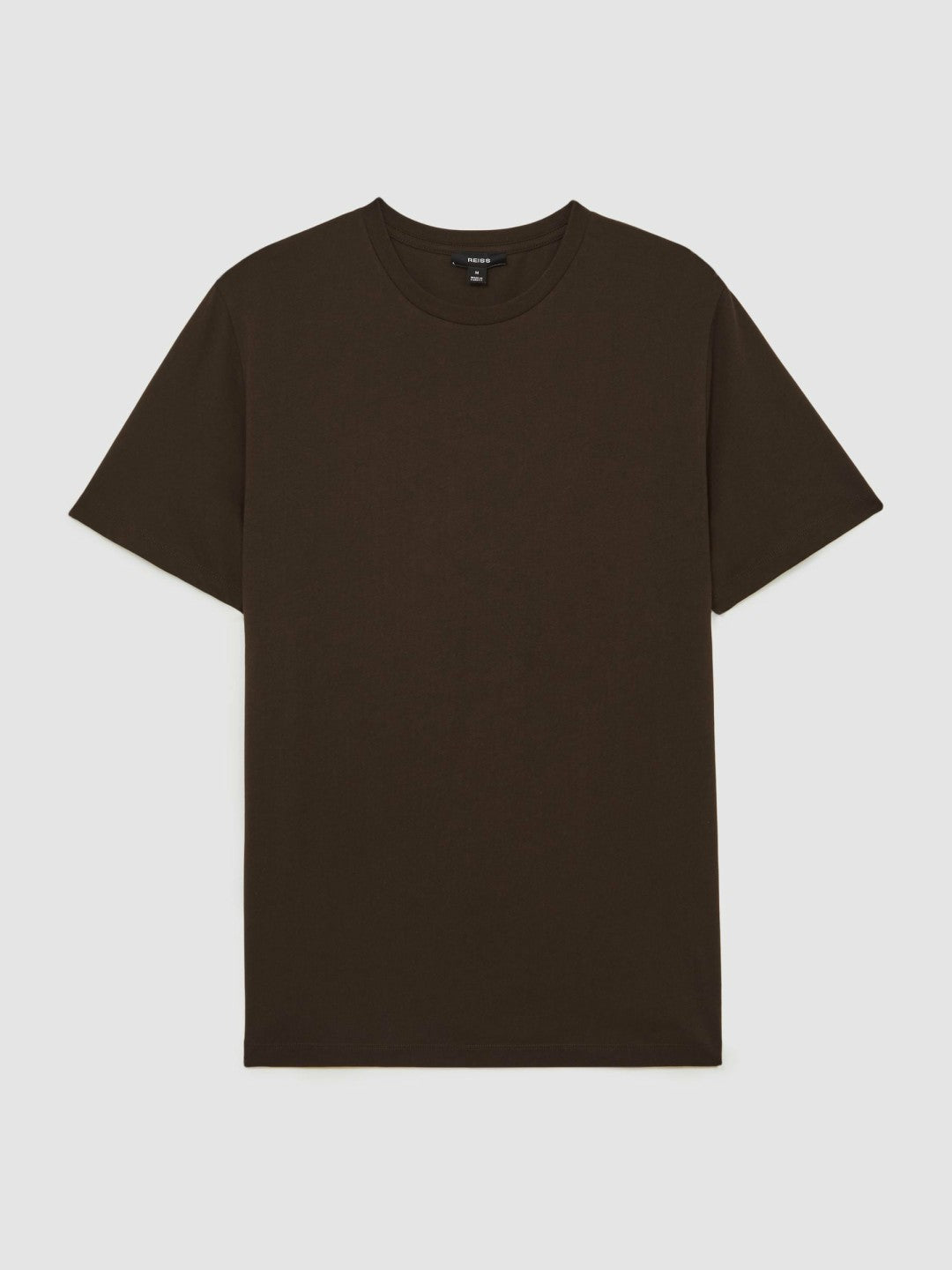 Cotton Crew Neck T-Shirt in Coco Brown Men | Reiss