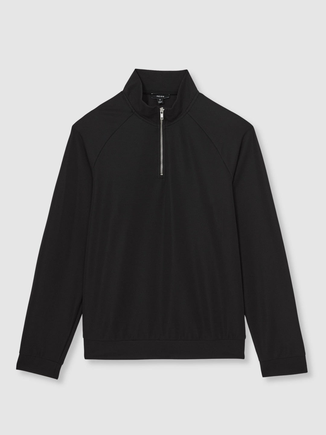 Half-Zip Funnel-Neck Sweatshirt in Black Men | Reiss