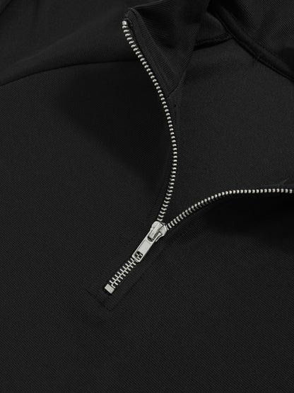 Half-Zip Funnel-Neck Sweatshirt in Black Men | Reiss