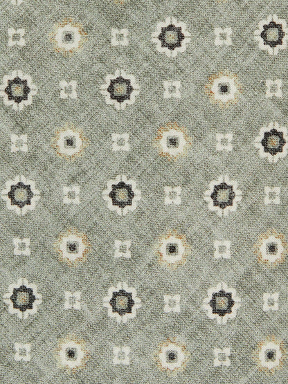 Silk Floral-Medallion Tie in Soft Sage Men | Reiss