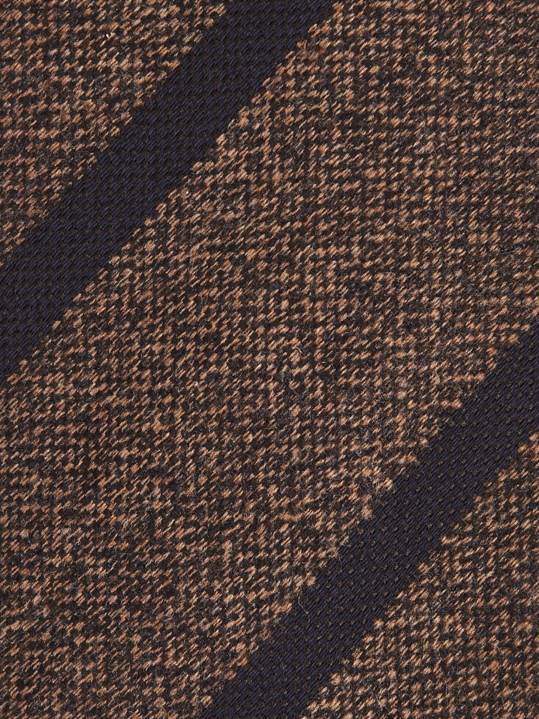 Wool-Silk Striped Tie in Chocolate Brown Men | Reiss