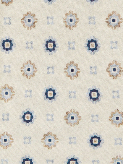 Silk Floral-Medallion Tie in Ivory Men | Reiss
