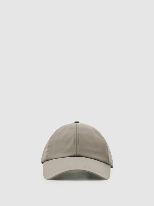 Embroidered Logo Tech Baseball Cap in Mushroom Brown Men | Reiss