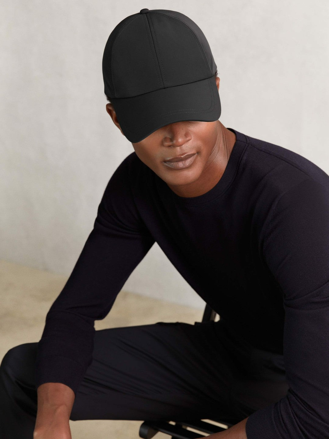 Embroidered Logo Tech Baseball Cap in Black Men | Reiss