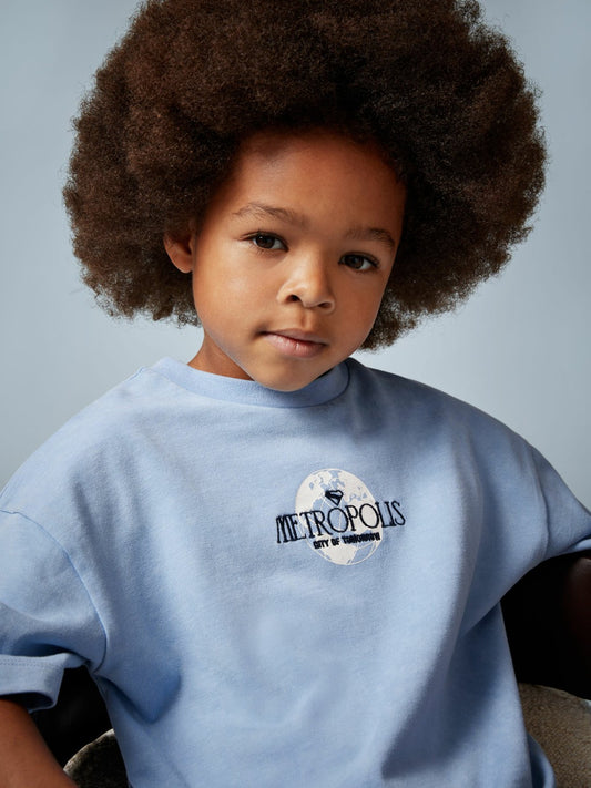 3-9 yrs Superman Metropolis Logo T-Shirt in Light Blue Children & Baby | Reiss