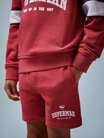3-9 yrs Superman Cotton Logo Shorts in Red Children & Baby | Reiss