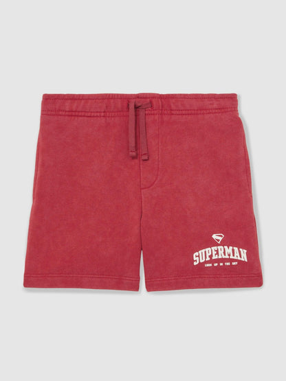 13-14 yrs Superman Cotton Logo Shorts in Red Children & Baby | Reiss