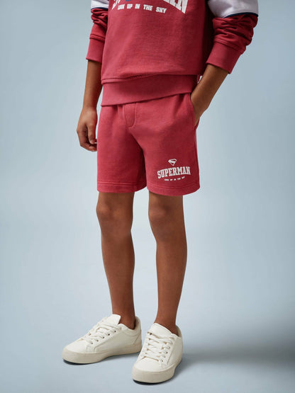13-14 yrs Superman Cotton Logo Shorts in Red Children & Baby | Reiss