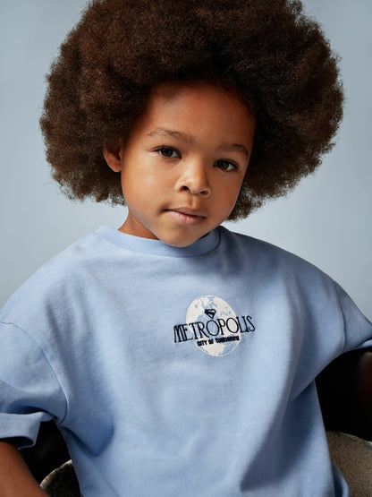 9-13 yrs Superman Metropolis Logo T-Shirt in Light Blue Children & Baby | Reiss