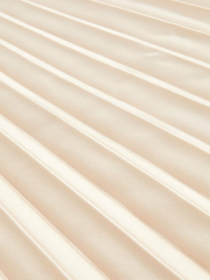 Pleated Midi Skirt in Champagne Neutral Women | Reiss