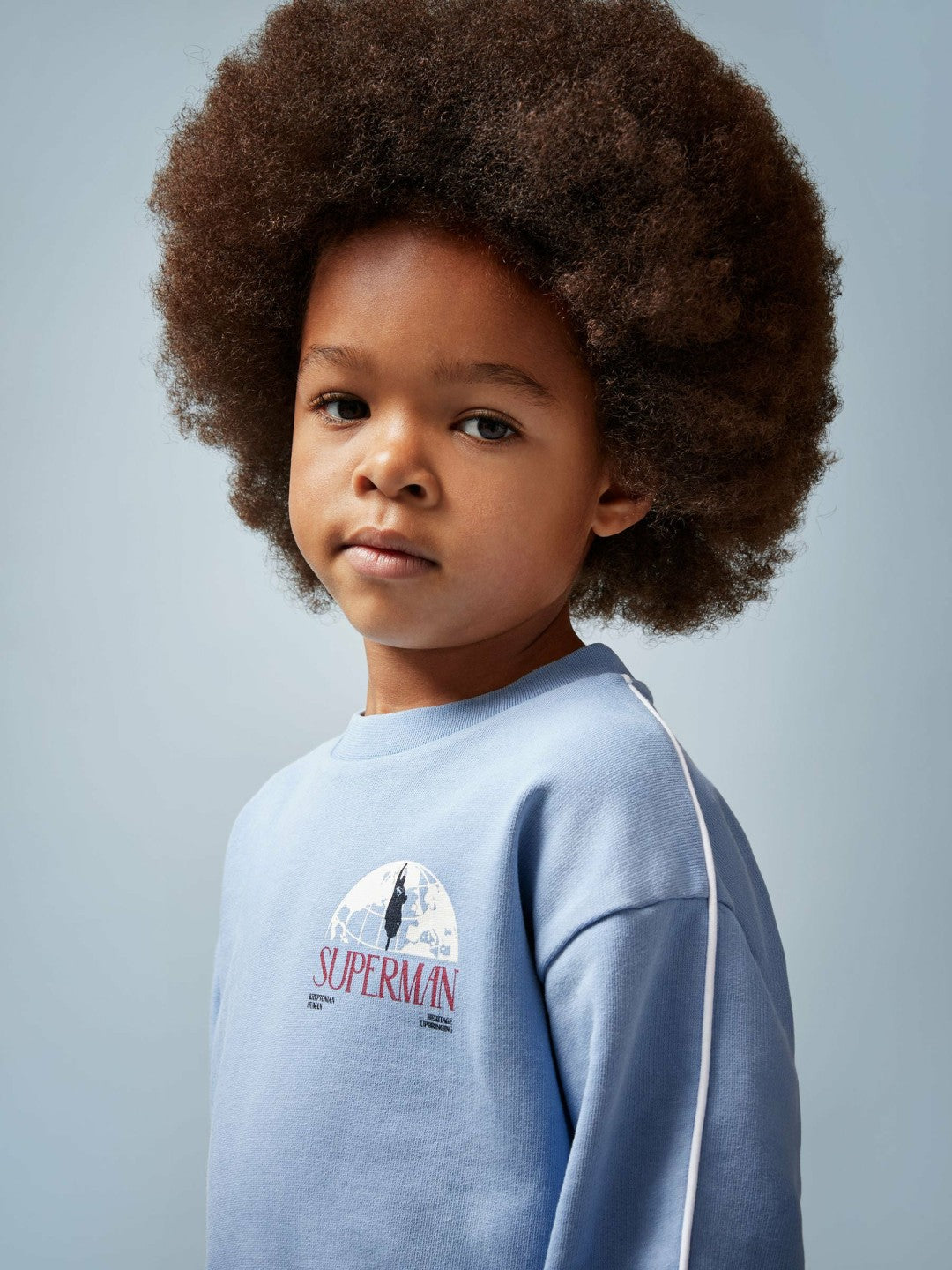 3-9 yrs Superman Logo Print Sweatshirt in Light Blue Children & Baby | Reiss