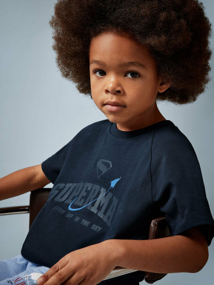 3-9 yrs Superman Raglan Logo T-Shirt in Navy Blue Children & Baby | Reiss