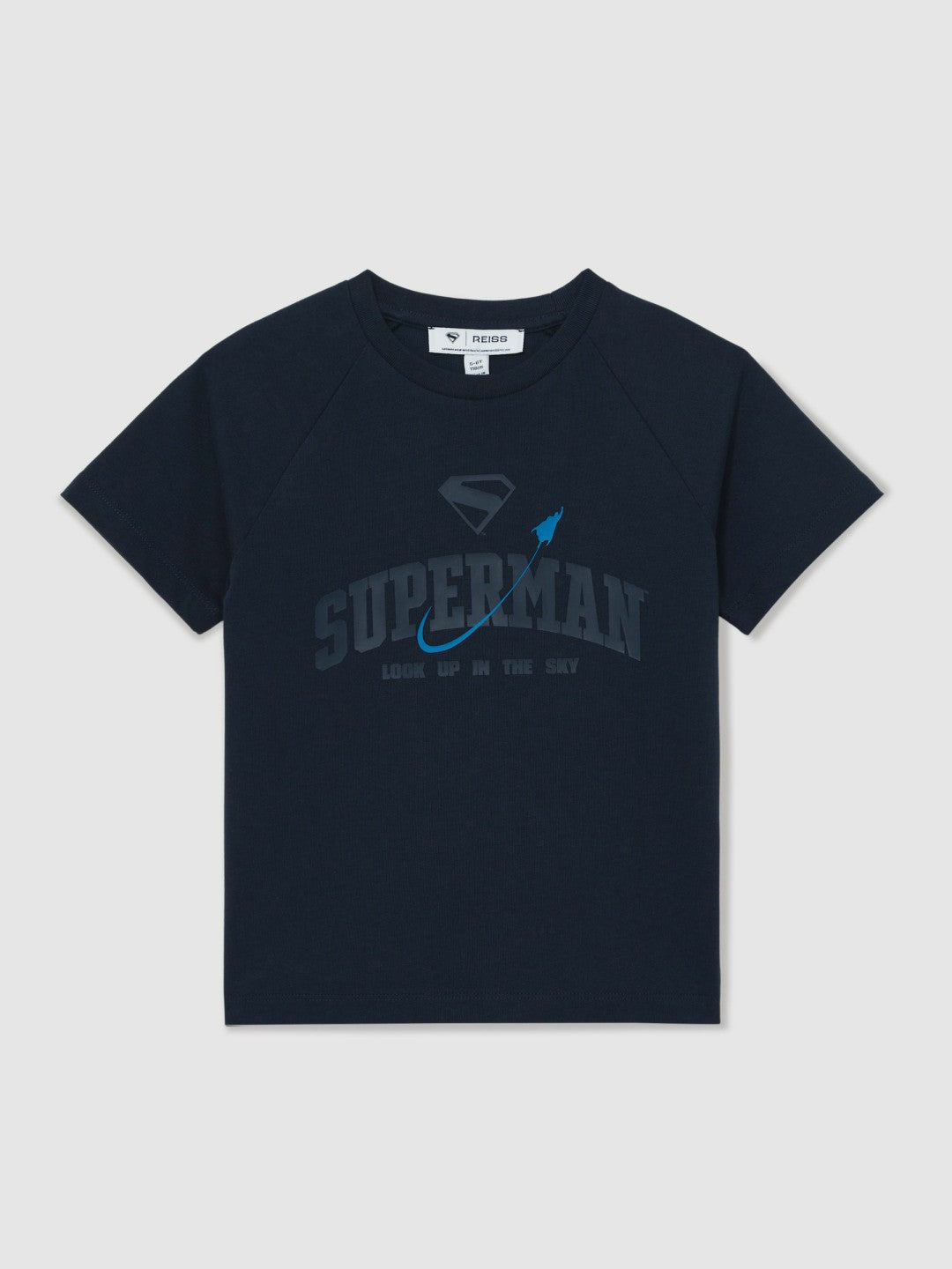 3-9 yrs Superman Raglan Logo T-Shirt in Navy Blue Children & Baby | Reiss