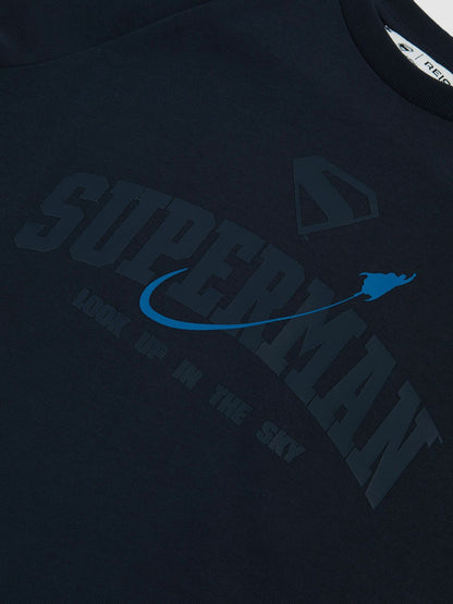 3-9 yrs Superman Raglan Logo T-Shirt in Navy Blue Children & Baby | Reiss
