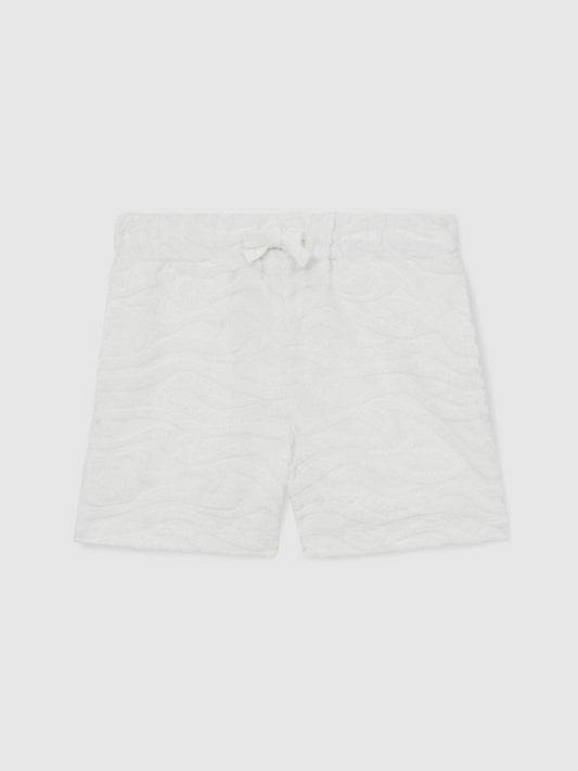 13-14 yrs SmileyWorld Wave Texture Shorts in White Children & Baby | Reiss