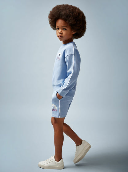 13-14 yrs Superman Logo Print Sweatshirt in Light Blue Children & Baby | Reiss