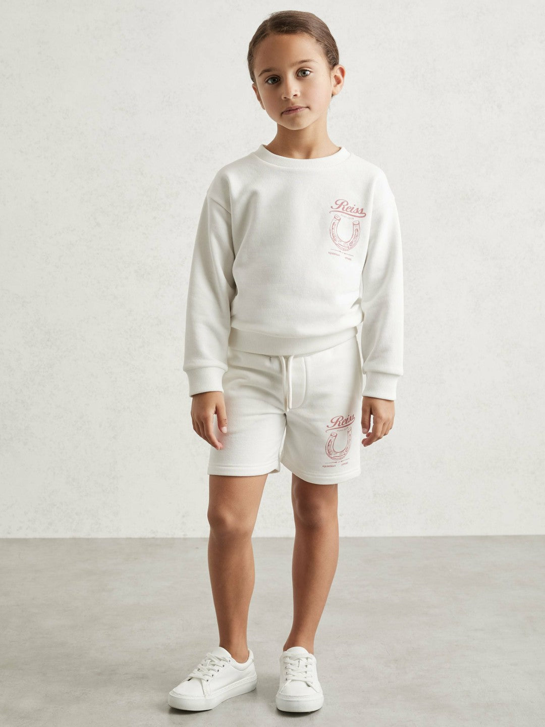 Pony Club Sweatshirt and Shorts Set in Ecru Children & Baby | Reiss